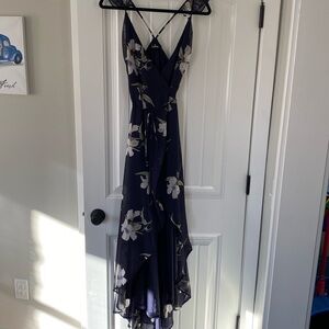 Lulus Women’s Floral Long Wrap Dress, Size S